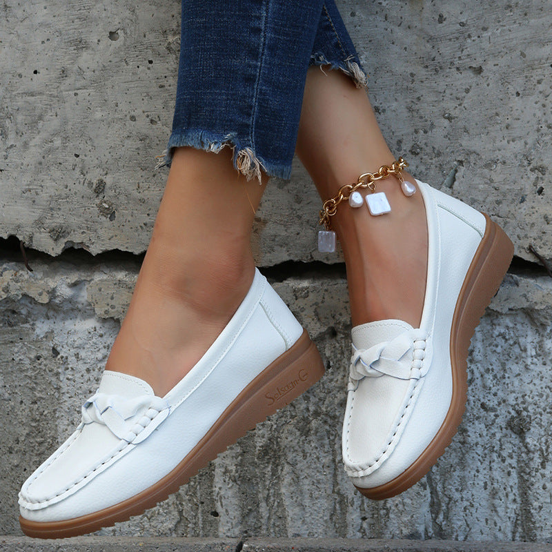 Sarah Express Woven PU Slip-On Casual Flats