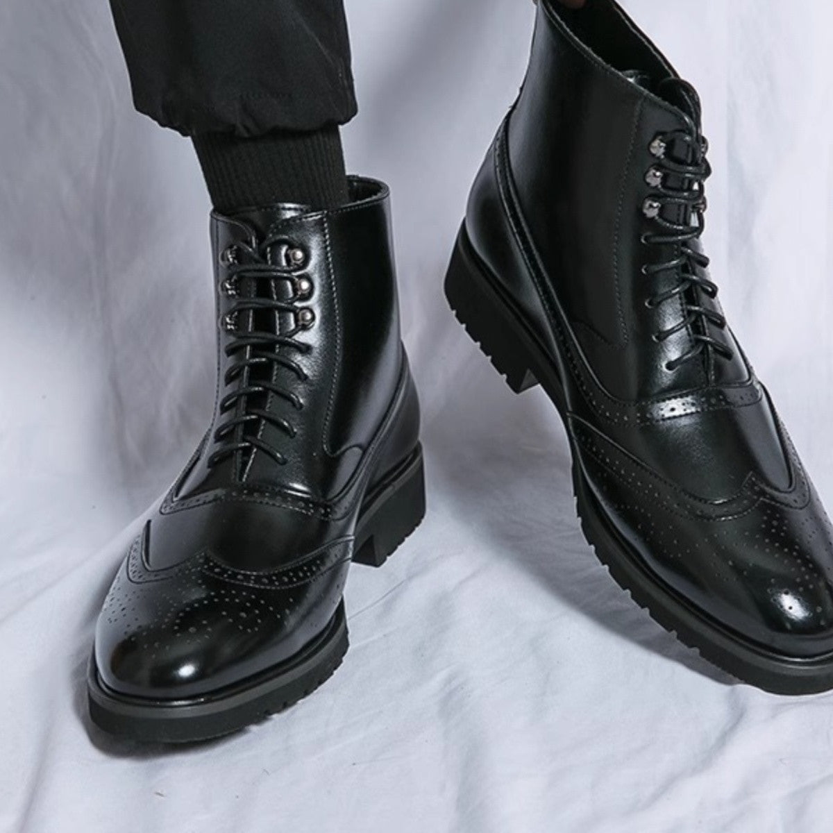 Sarah Express Men's Brogue Mid Top Work Boots