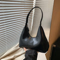 Sarah Express Retro Pleated Dumpling Shoulder Bag Black