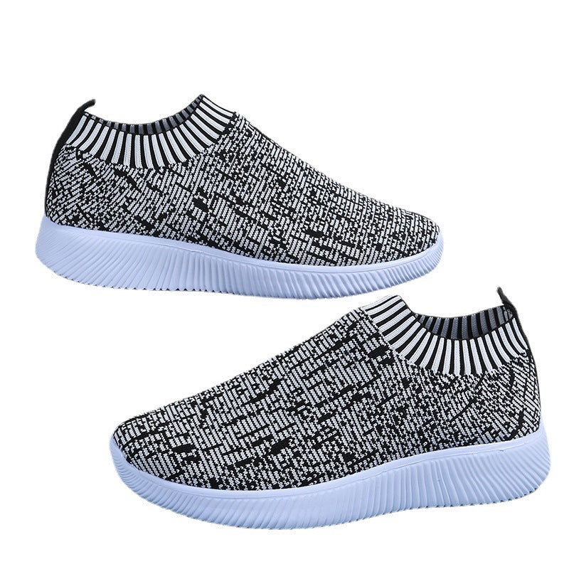 Sarah Express Unisex Stripe Knit Sock Sneakers