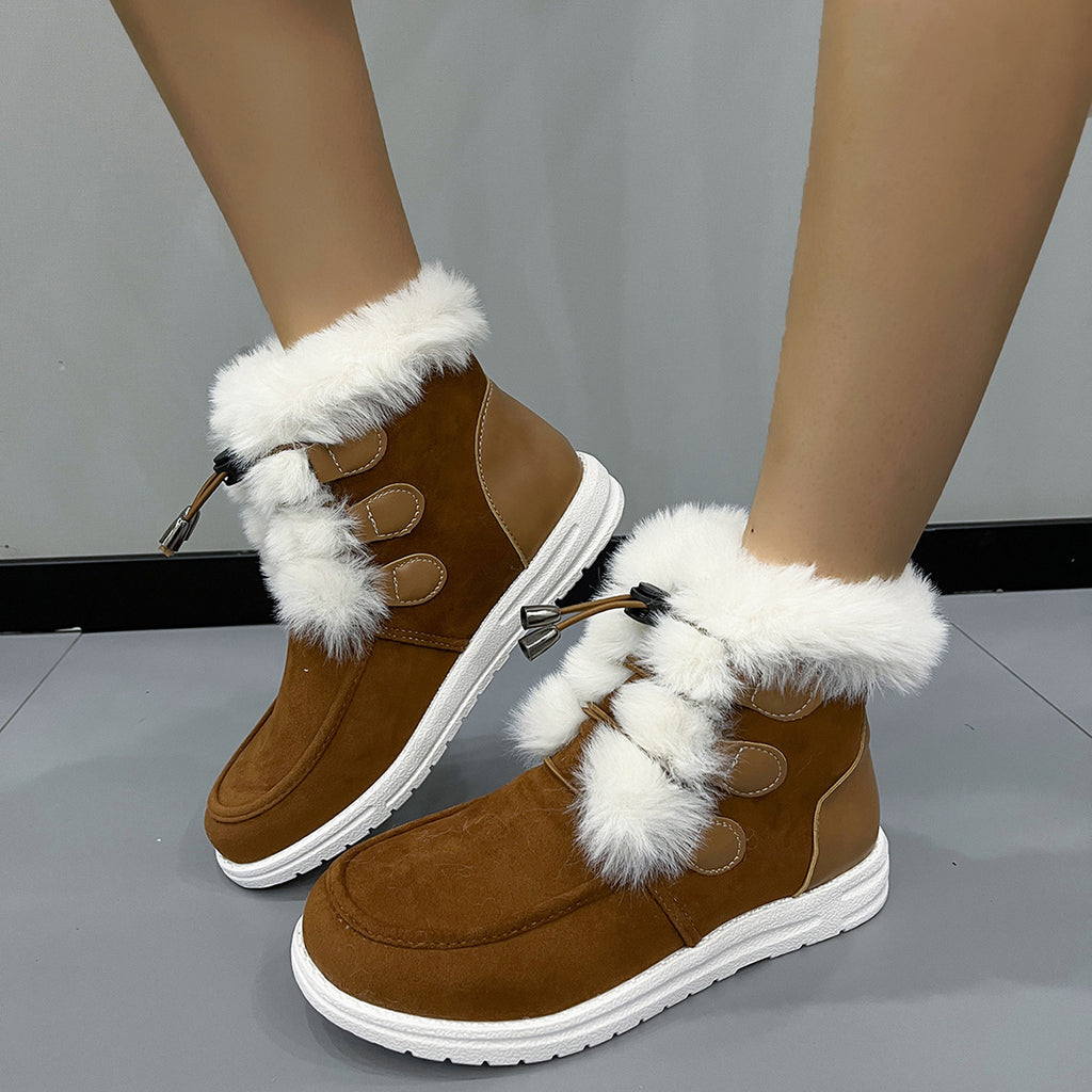 Sarah Express Fleece Lined Suede Winter Snow Boots