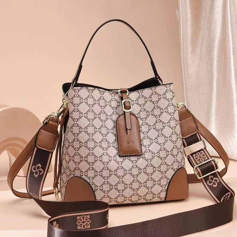 Sarah Express Retro Plaid Bucket Travel Bag 2 Style