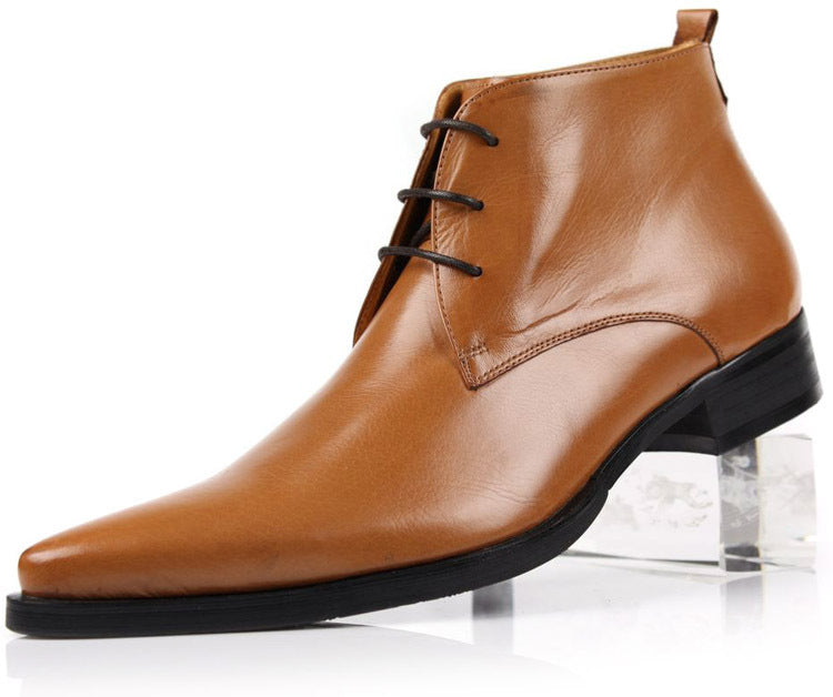 Sarah Express Men's Pointed Toe Lace Up Boots