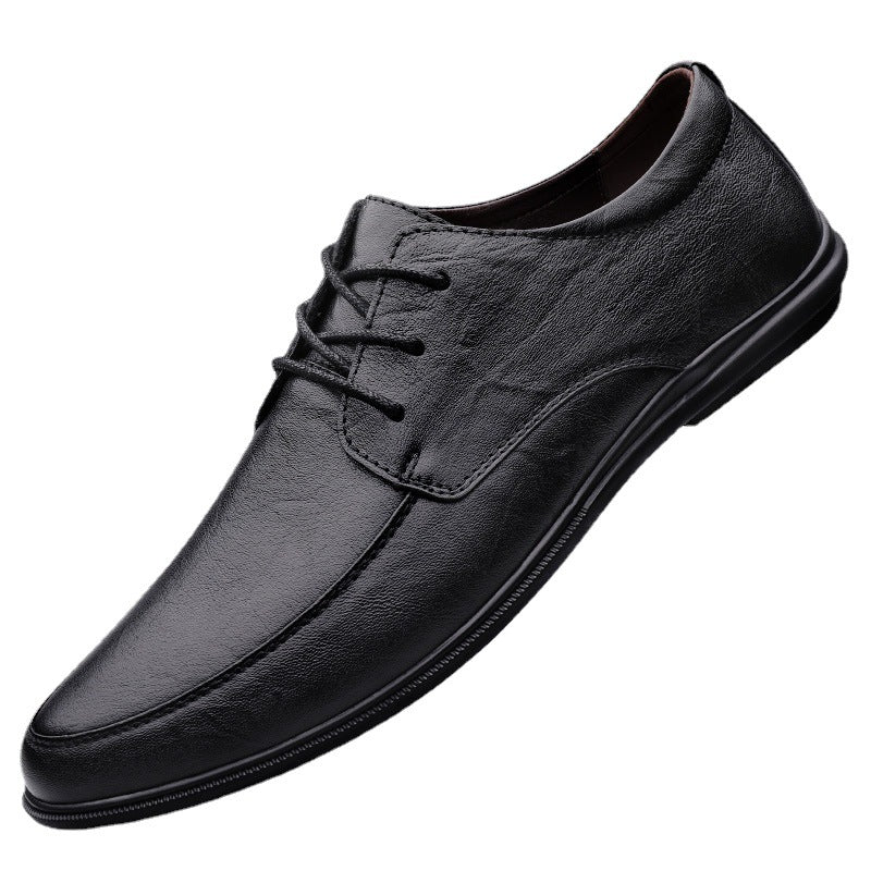 Sarah Express Men's Casual Lace-Up Leather Loafers