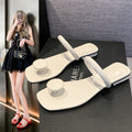 Sarah Express Minimalist Square Toe Wedge Sandals Beige