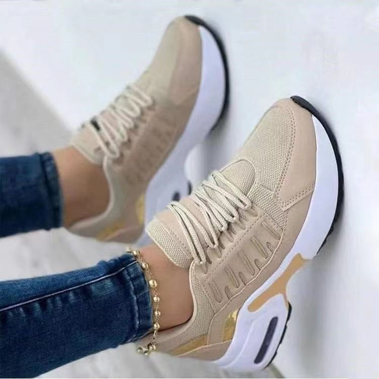 Sarah Express Lace-Up Wedge Sneakers