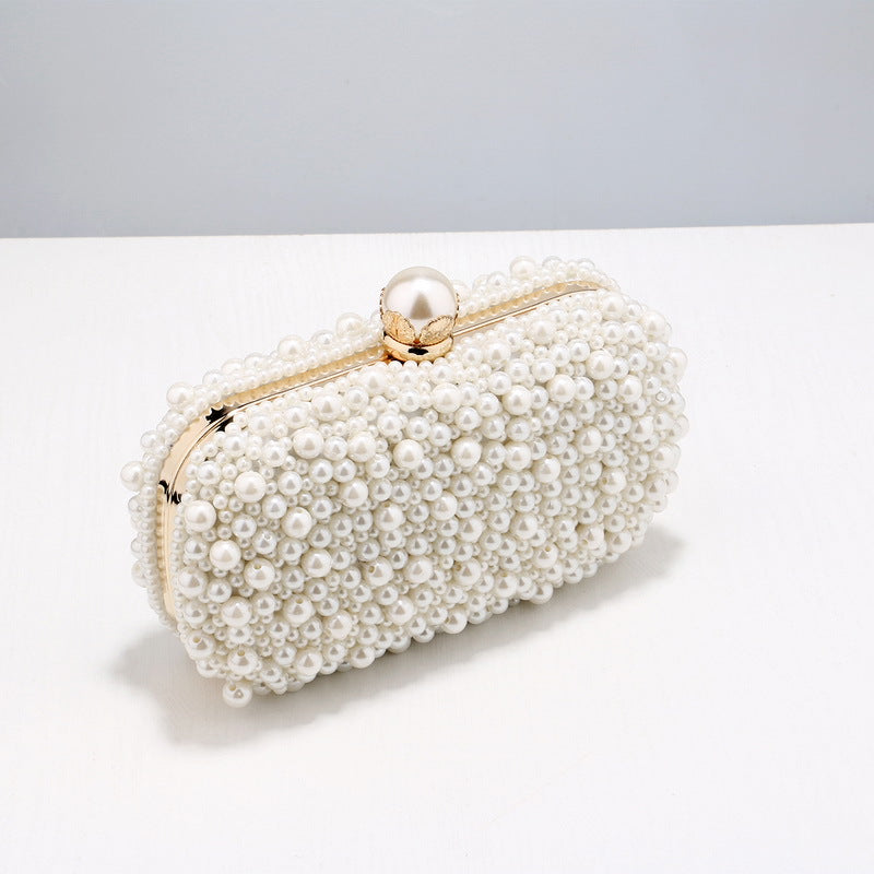 Sarah Express Pearl Embellished Small Square Dinner Bag