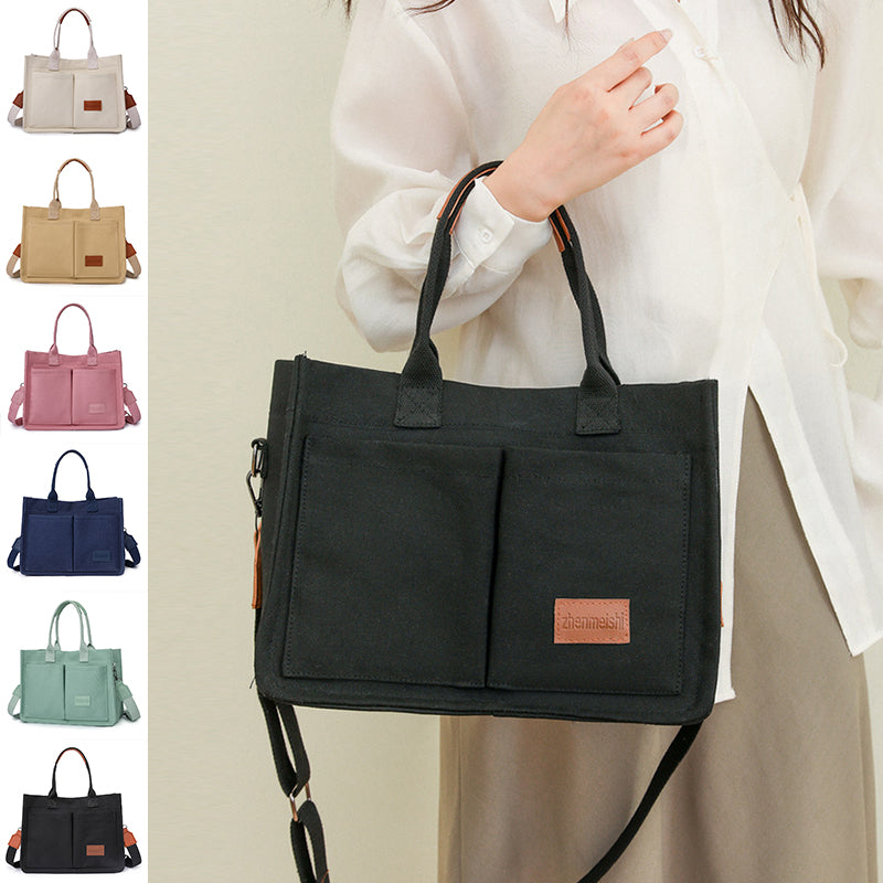 Sarah Express Canvas Multi-Pocket Shoulder Crossbody Bag
