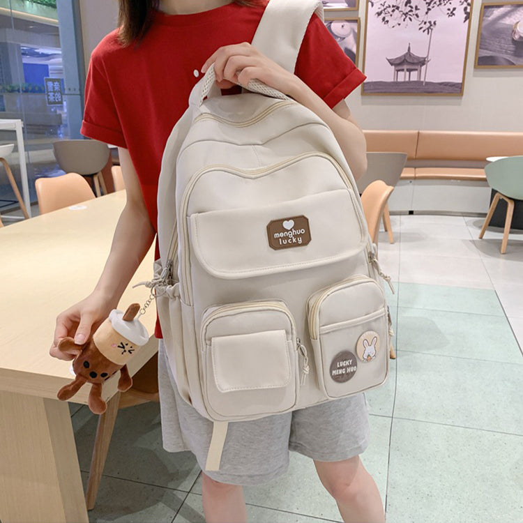 Sarah Express Preppy Multi-Pocket Campus Backpack