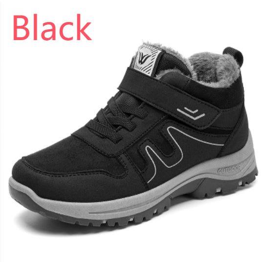 Sarah Express Women's Cotton Snow Boots With Velcro Black