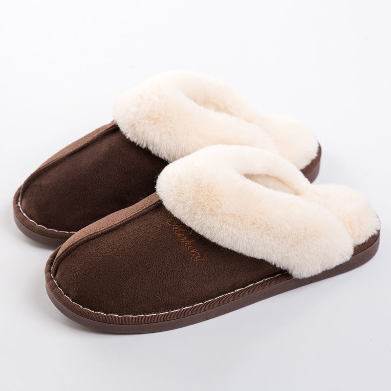 Sarah Express Waterproof Suede Lined Indoor Home Slippers Coffee