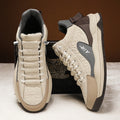 Sarah Express Men's Sport Platform Heightening Sneakers Beige
