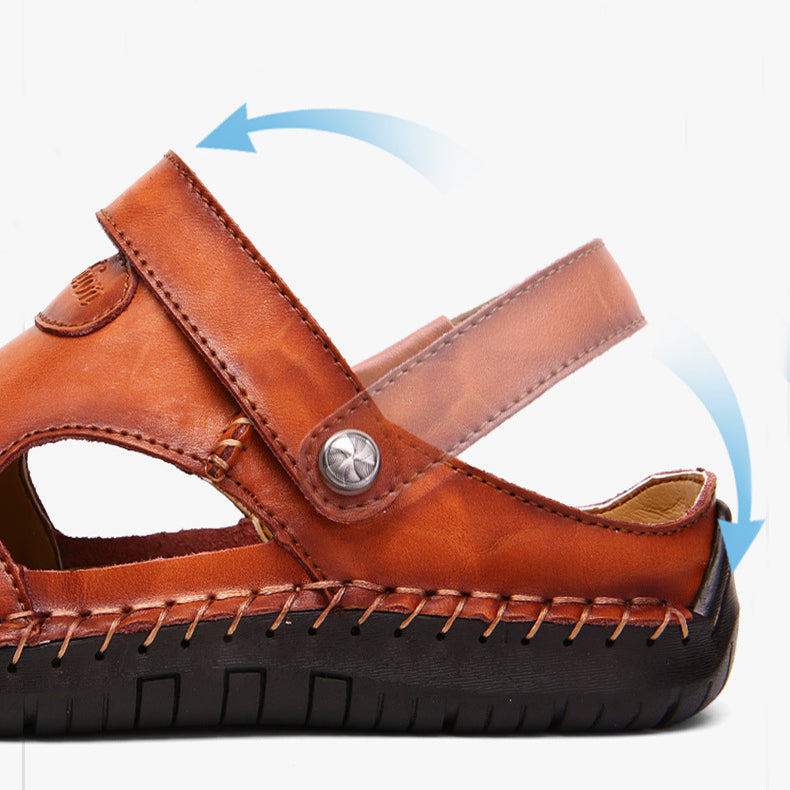 Sarah Express Men's Closed Toe Adjustable Beach Sandals