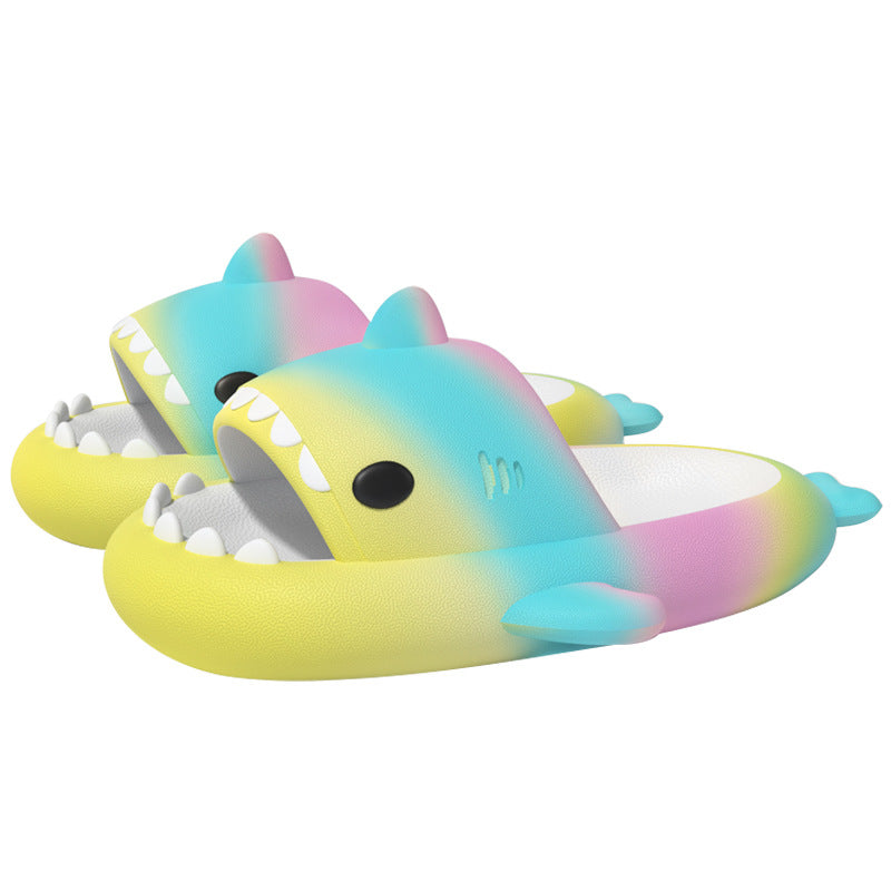 Sarah Express Gradient Rainbow Shark Slide Sandals
