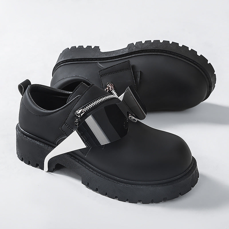 Sarah Express Men's Casual Platform Zipper Shoes