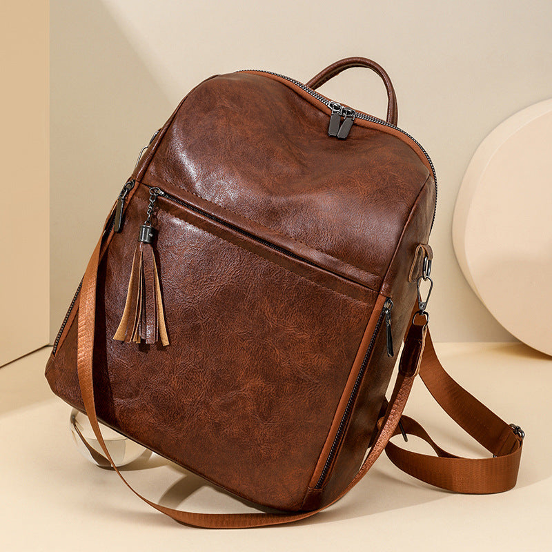 Sarah Express Classic Vintage Vegan Leather Women's Backpack