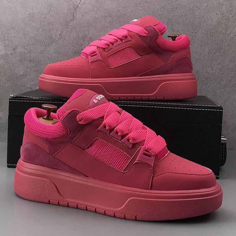 Sarah Express Breathable Mesh Sneakers with Thick Sole Pink