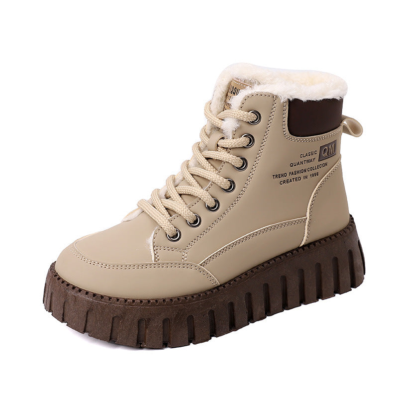 Sarah Express Fleece Lined Lace-Up Winter Ankle Boots