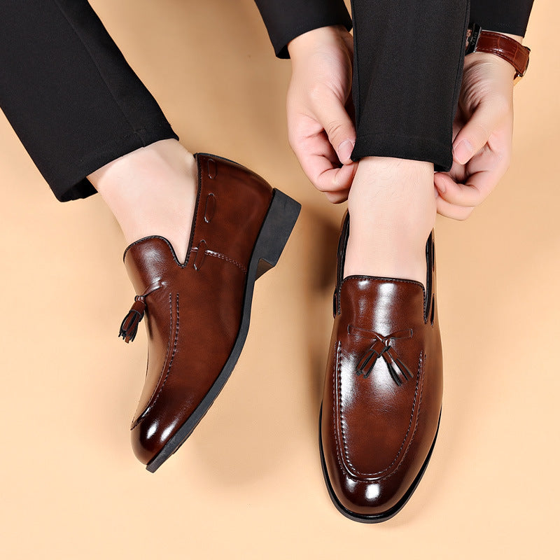 Sarah Express Men's Tassel Pointed Toe Business Loafers