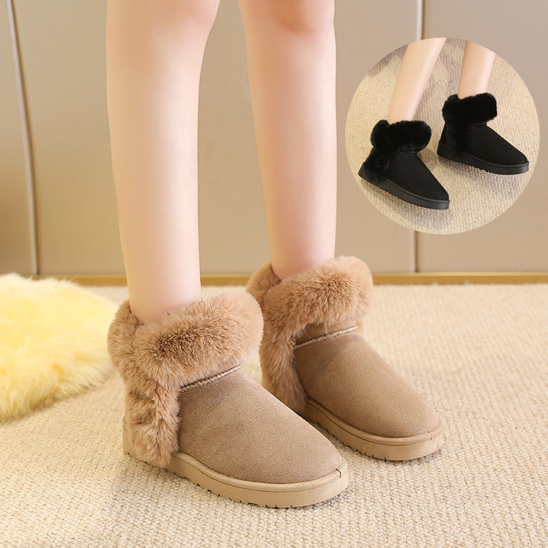 Sarah Express Women's Fluffy Platform Winter Snow Boots