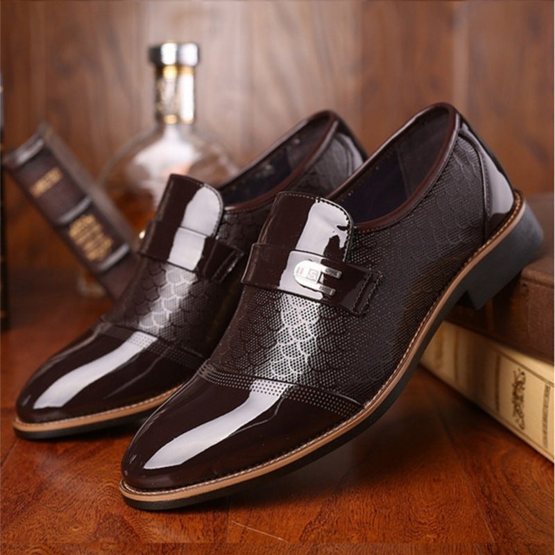 Sarah Express Unisex 's Sleek Patterned Office Dress Shoes
