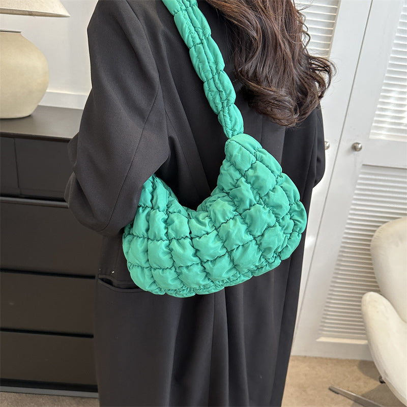 Sarah Express Nylon Dumpling Crossbody Shoulder Bag