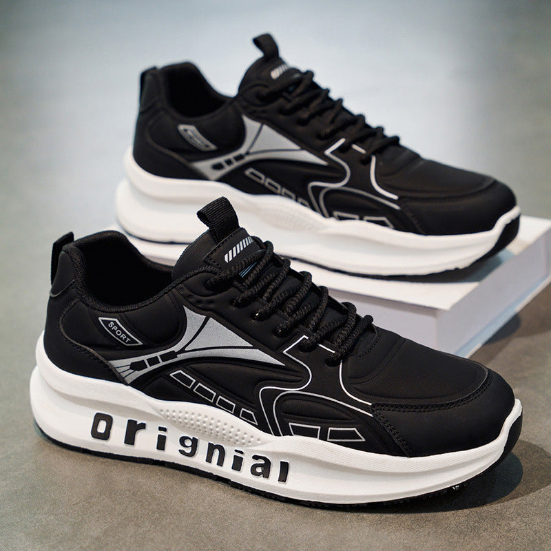 Sarah Express Men's Retro Mesh Casual Sneakers Black
