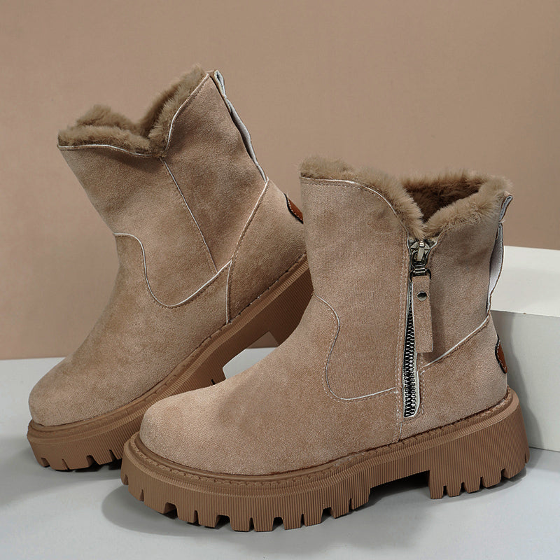 Sarah Express Plush Lined Faux Suede Snow Boots
