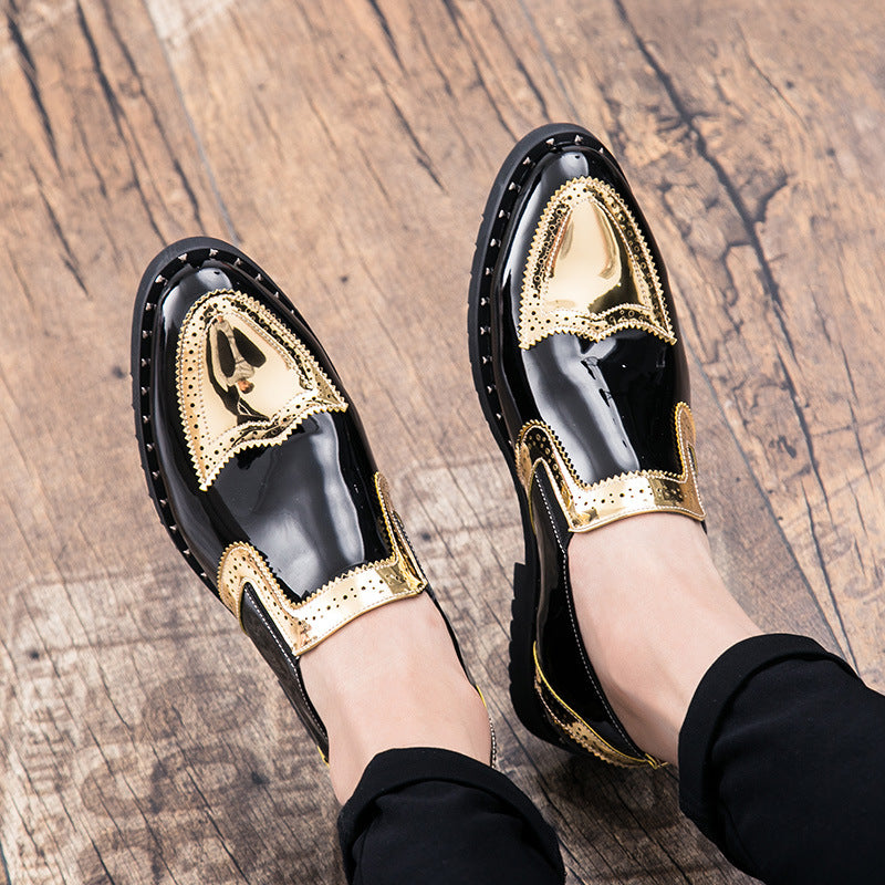 Sarah Express Men's Pointed Toe British Style Loafers