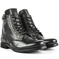 Sarah Express Men's Retro Lace-Up Knight Boots Black