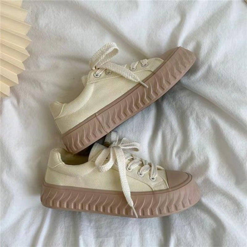 Sarah Express Microfiber Lace-Up Platform Wedge Sneakers