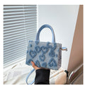 Sarah Express Plush Minimalist Crossbody Handbag Blue