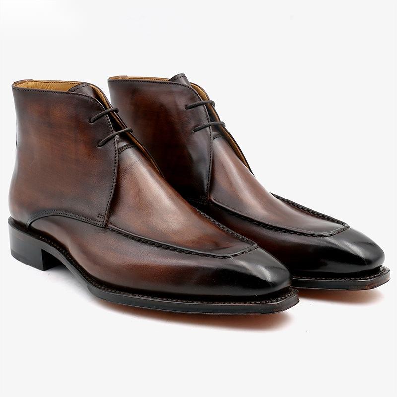 Sarah Express Handmade Men's Leather Ankle Boots