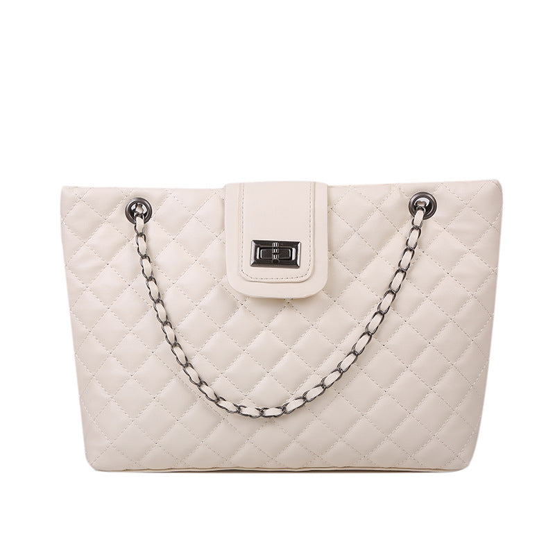 Sarah Express Quilted Chain Shoulder Bag White