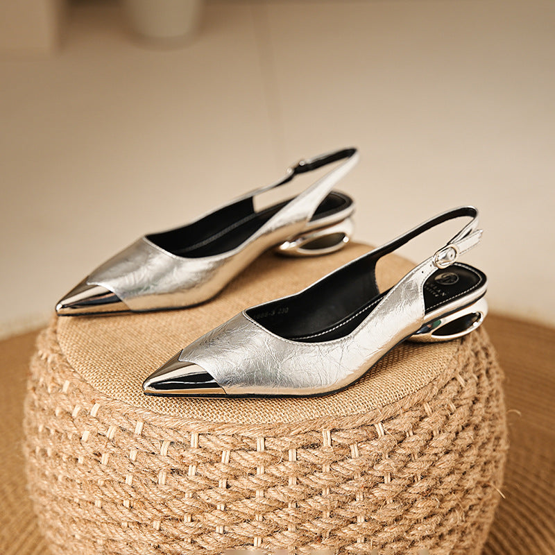 Sarah Express Pointed Toe Slingback Mid-Heel Pumps
