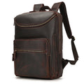 Sarah Express Vintage Cowhide Leather Travel Backpack Dark Brown
