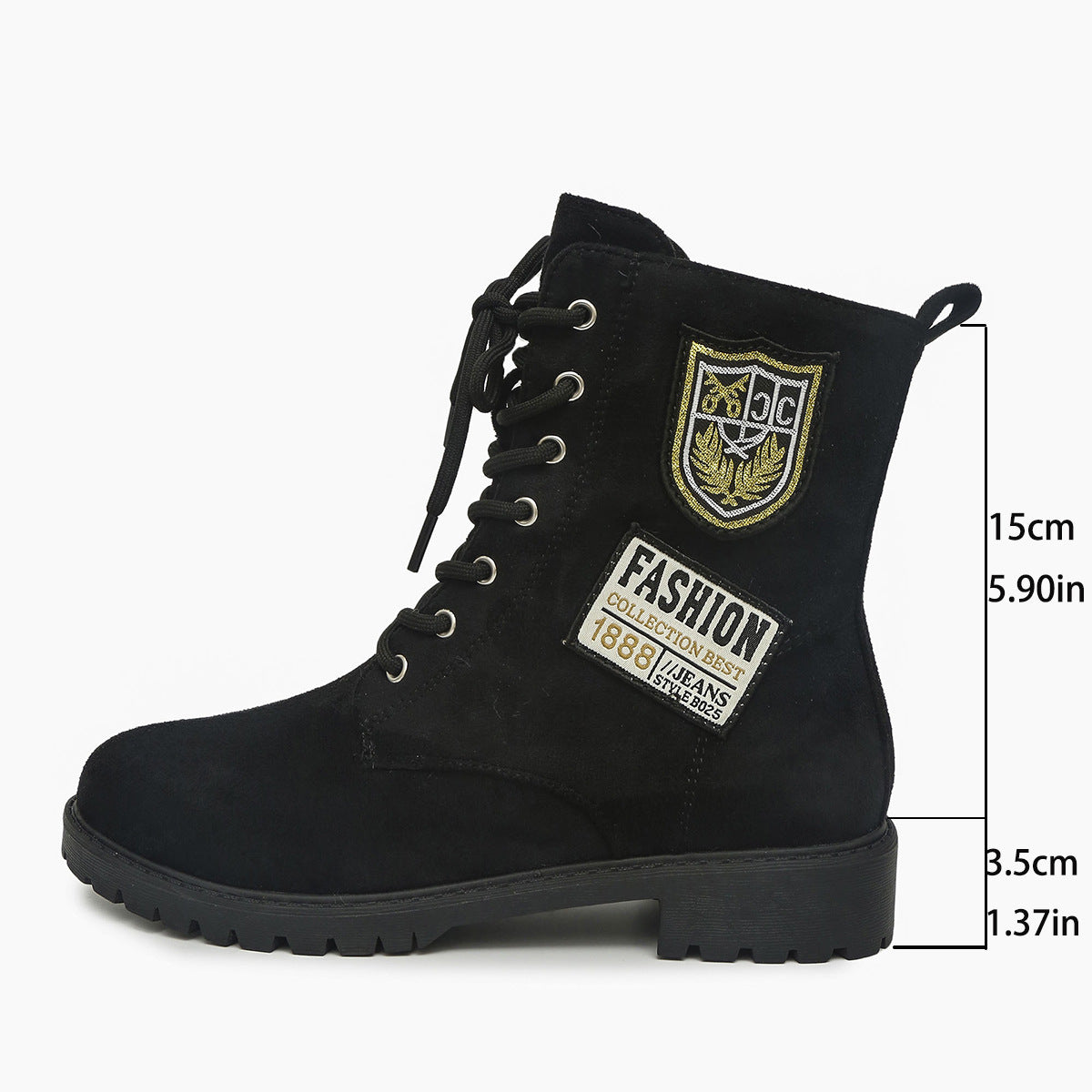 Sarah Express Women's Lace-Up Chunky Platform Ankle Boots