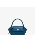Sarah Express Winged Leather Tote and Crossbody Bag Blue