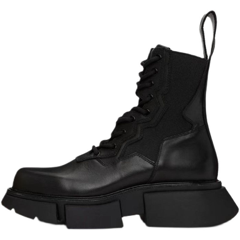 Sarah Express Men's Leather Thick Sole Martin Boots