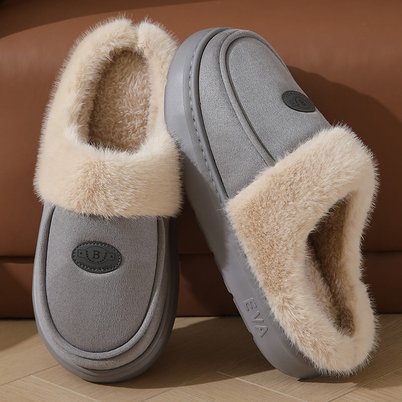 Sarah Express Plush Lined Suede Indoor House Slippers