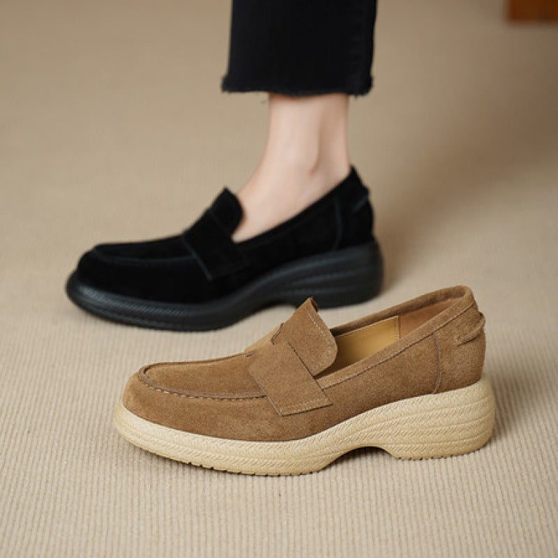 Sarah Express Skull Print Wedge Platform Slip-On Loafers