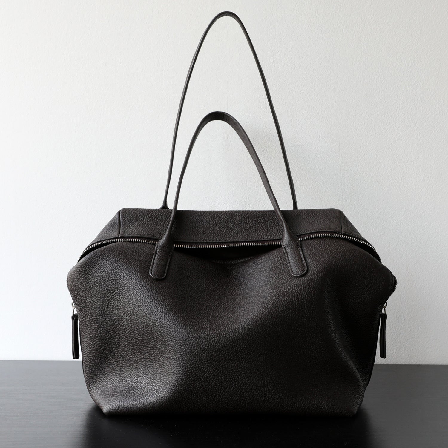 Sarah Express Genuine Leather Vertical Shoulder Handbag