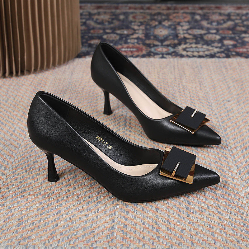 Sarah Express Rhinestone Pointed-Toe Stiletto Heels Black