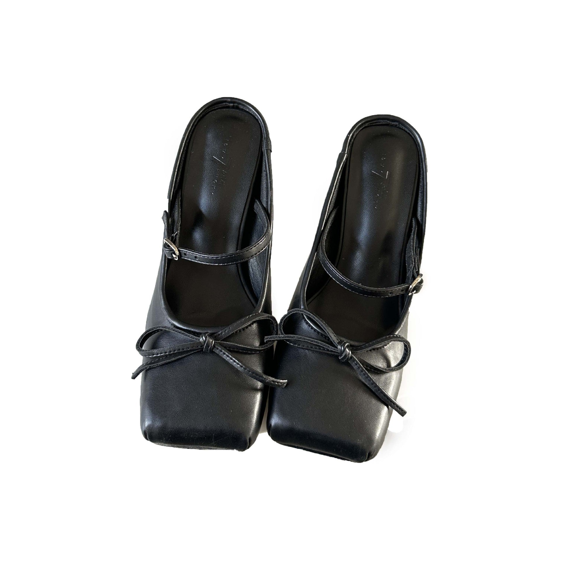 Sarah Express Square Toe Stiletto Mule Heels