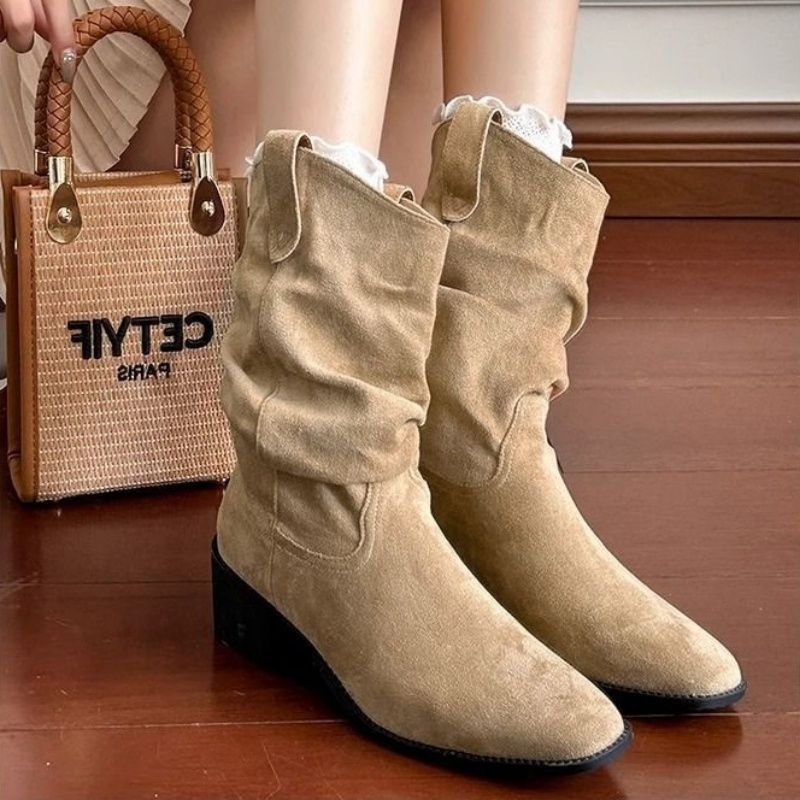 Sarah Express Women's British-Style Chunky-Heel Ankle Boots