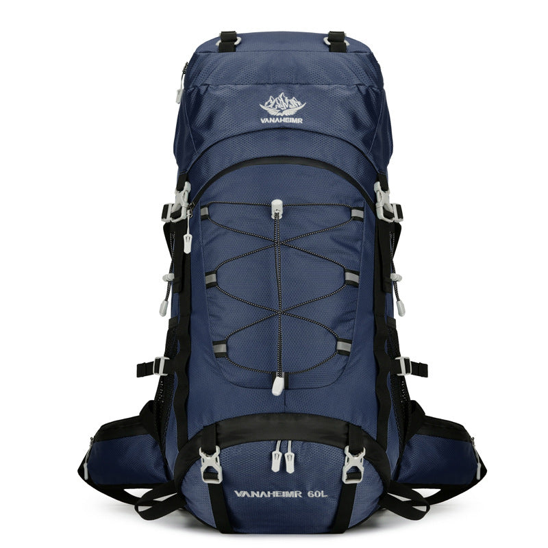 Sarah Express 60L Large Capacity Outdoor Hiking Backpack Dark Blue 60L