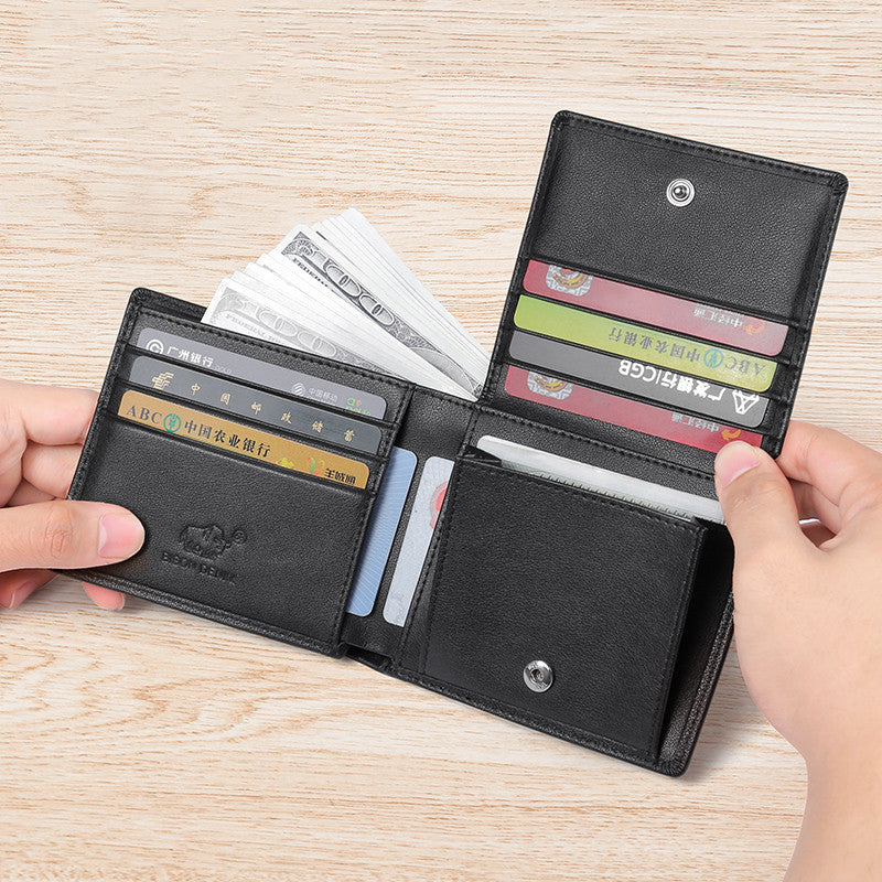 Sarah Express Bison Denim Men's Vertical Short Wallet