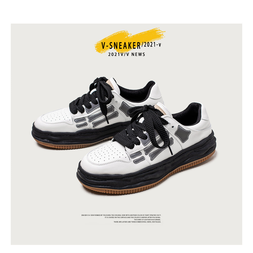 Sarah Express Retro Bone Platform Sneakers