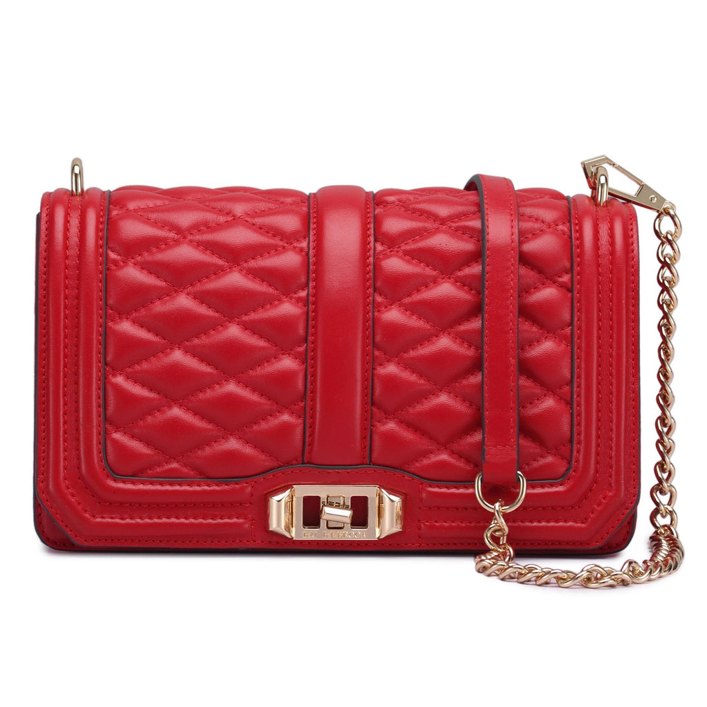 Sarah Express Rhombic Quilted Chain Shoulder Bag