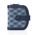 Sarah Express Geometric Embroidered Bifold Wallet Blue